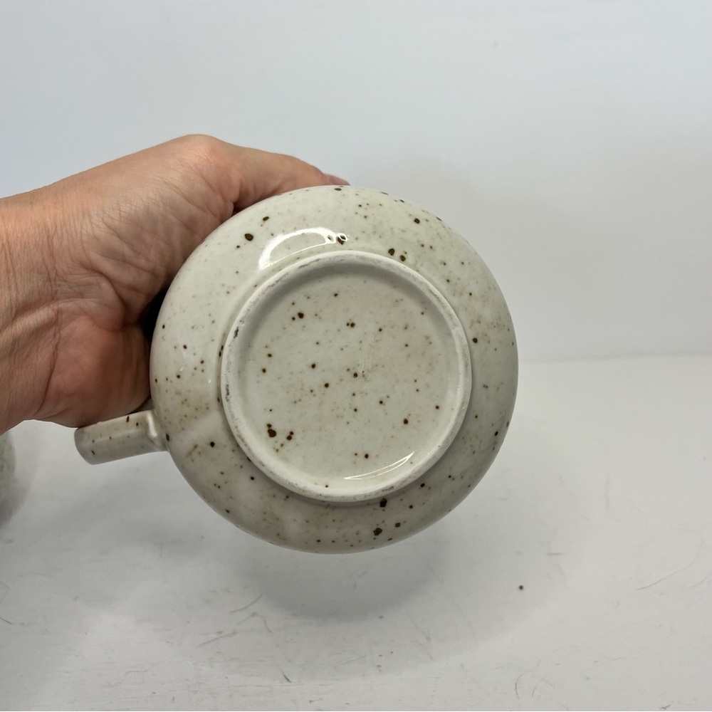 Vintage German Floral Ceramic Mugs Set - Brown and White - Picture 11 of 12